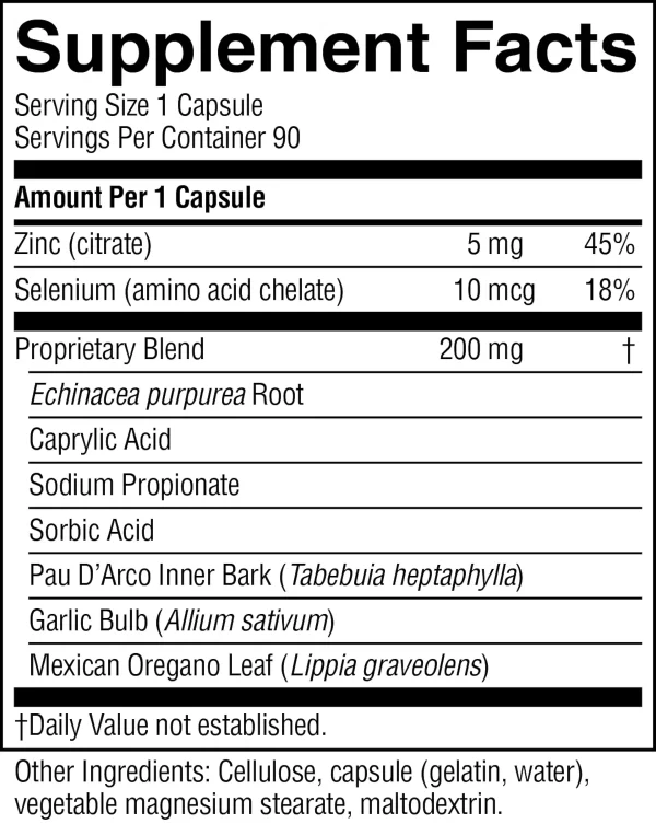 yeast/fungal detox label