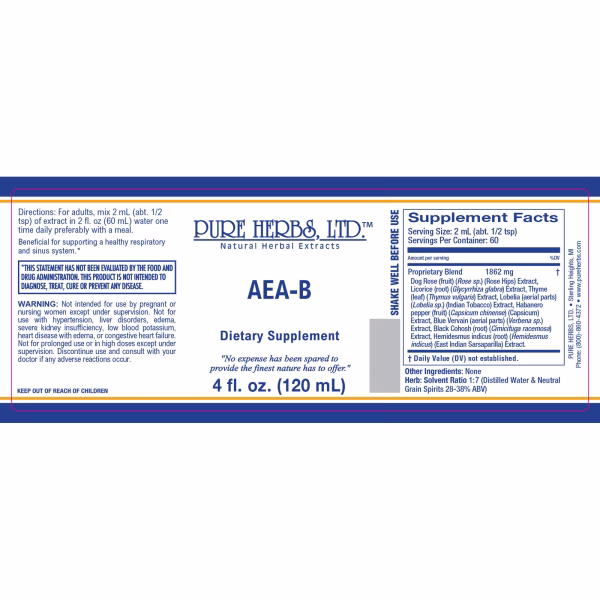 AEA-B (Allergy, Emphysema, Asthma) by Pure Herb - Image 2