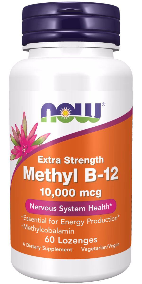 Methyl B-12, Extra Strength 10,000 mcg - 60 Lozenges NOW