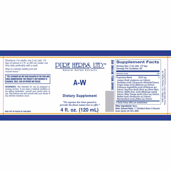 A-W (Arthritis) 4 fl. oz. - Image 2